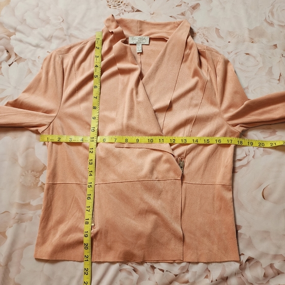 Sophia Jean's Pink Drapy Moto Jacket - Picture 7 of 10